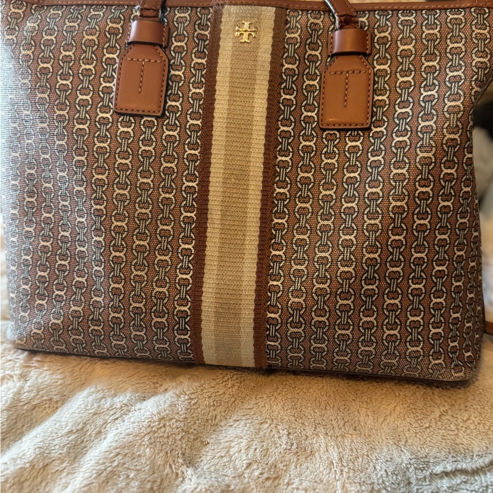 Tory Burch Tan and Brown Men's Briefcase